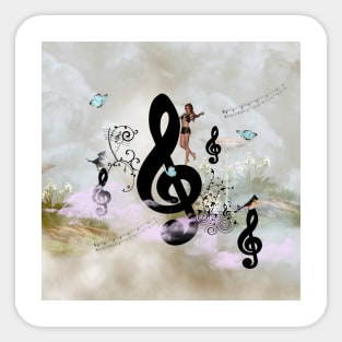 Dancing on a clef Sticker